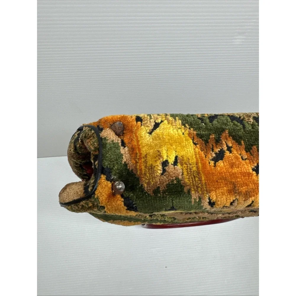 Vintage 1960s Kadin Multicolor Tapestry Carpet Bag Purse Made in USA